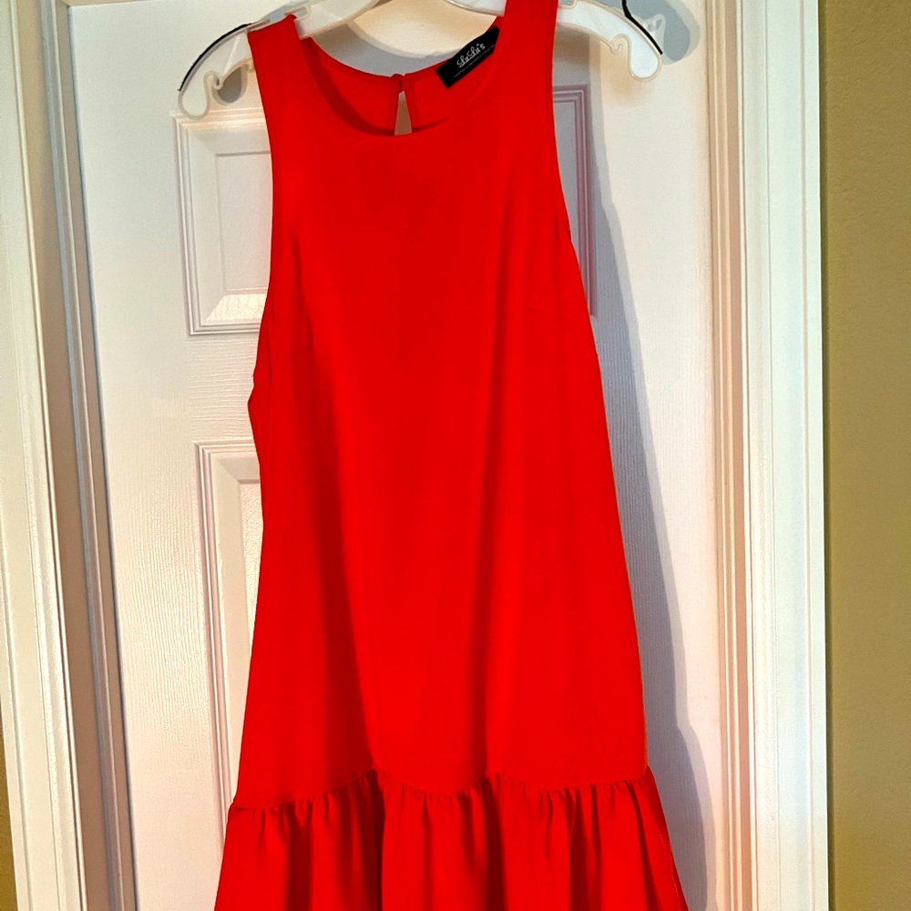 LuLu’s bright orange sun dress